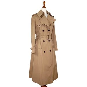 Vintage Eitenne Aigner Classic Beige Tan Trench Coat Size 10